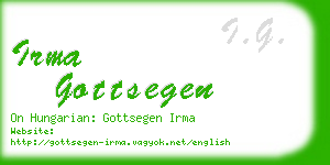 irma gottsegen business card